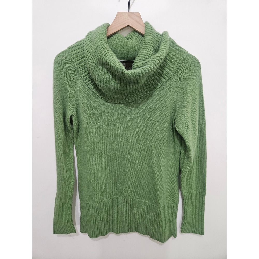 Fenn Wright Manson Green Cowl Neck Sweater Angora Wool Blend Size L